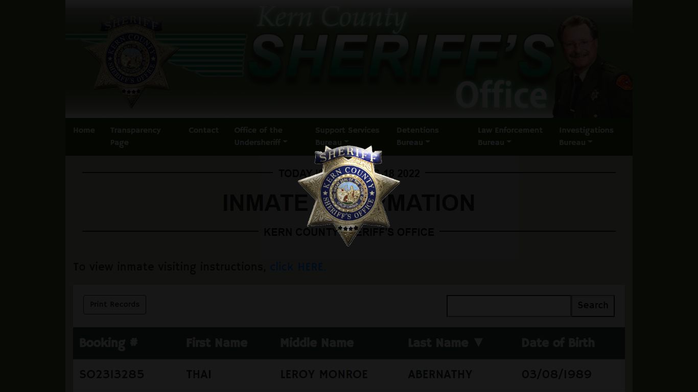 Inmate Information | KCSO